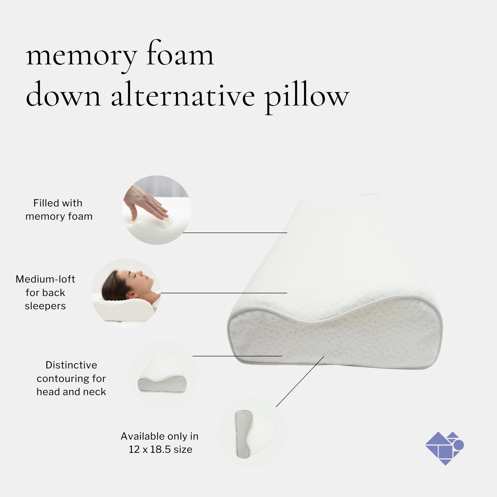 essential memory foam pillow with pillowcase