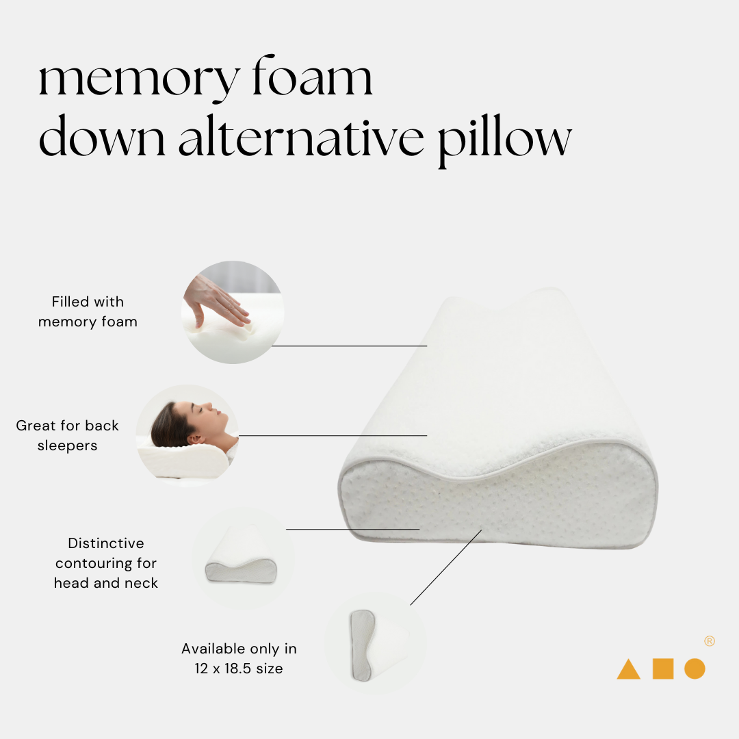 essential memory foam pillow with pillowcase