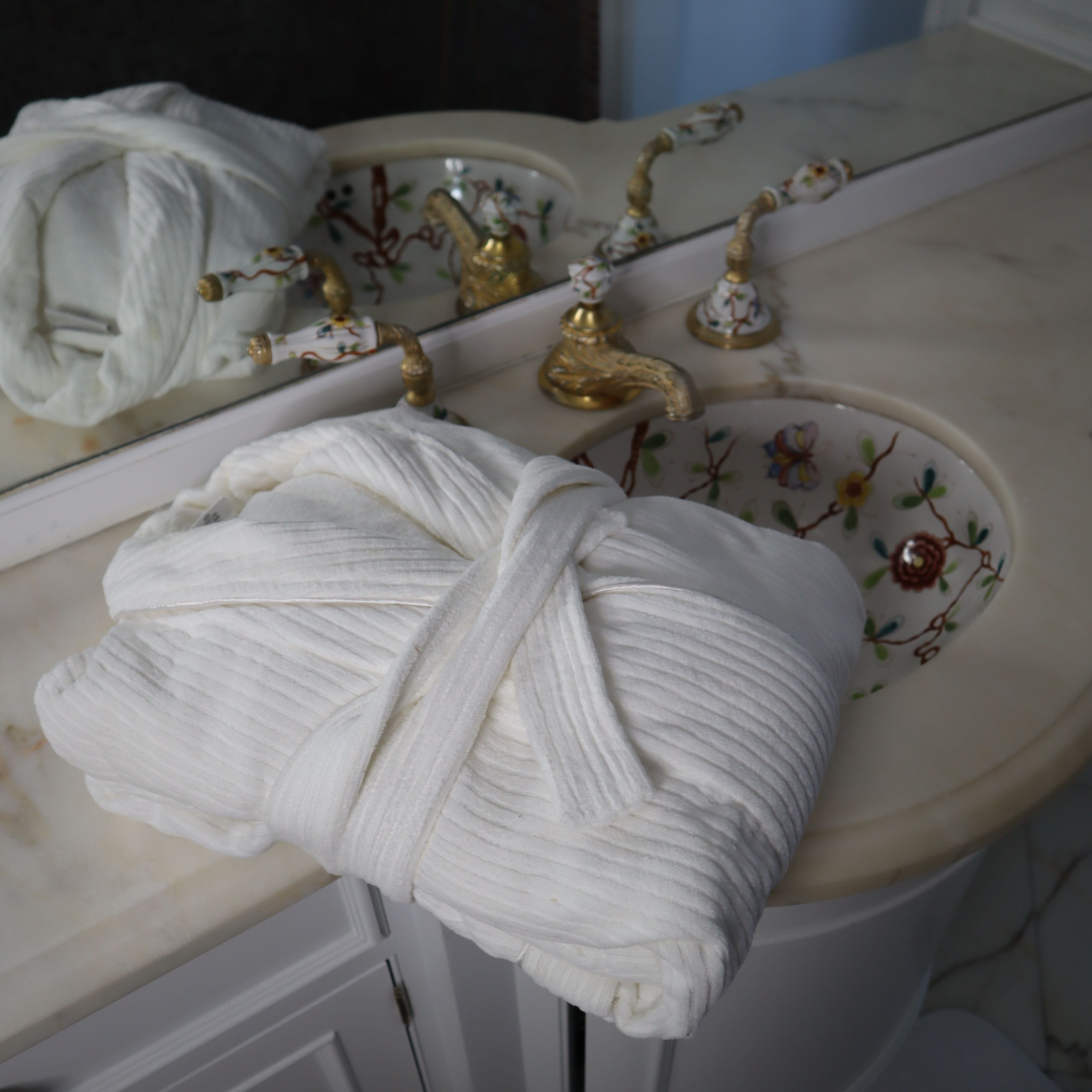 mt. kilimanjaro ribbed cotton velour robe