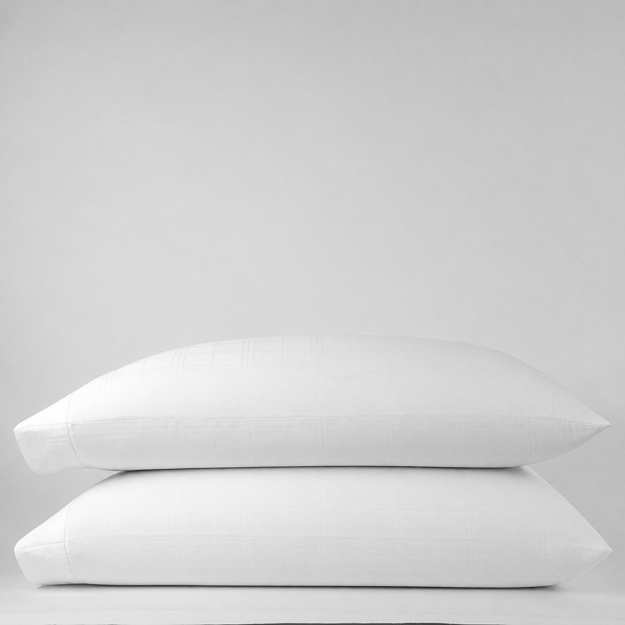 plaid tone-on-tone pillowcase, set of 2