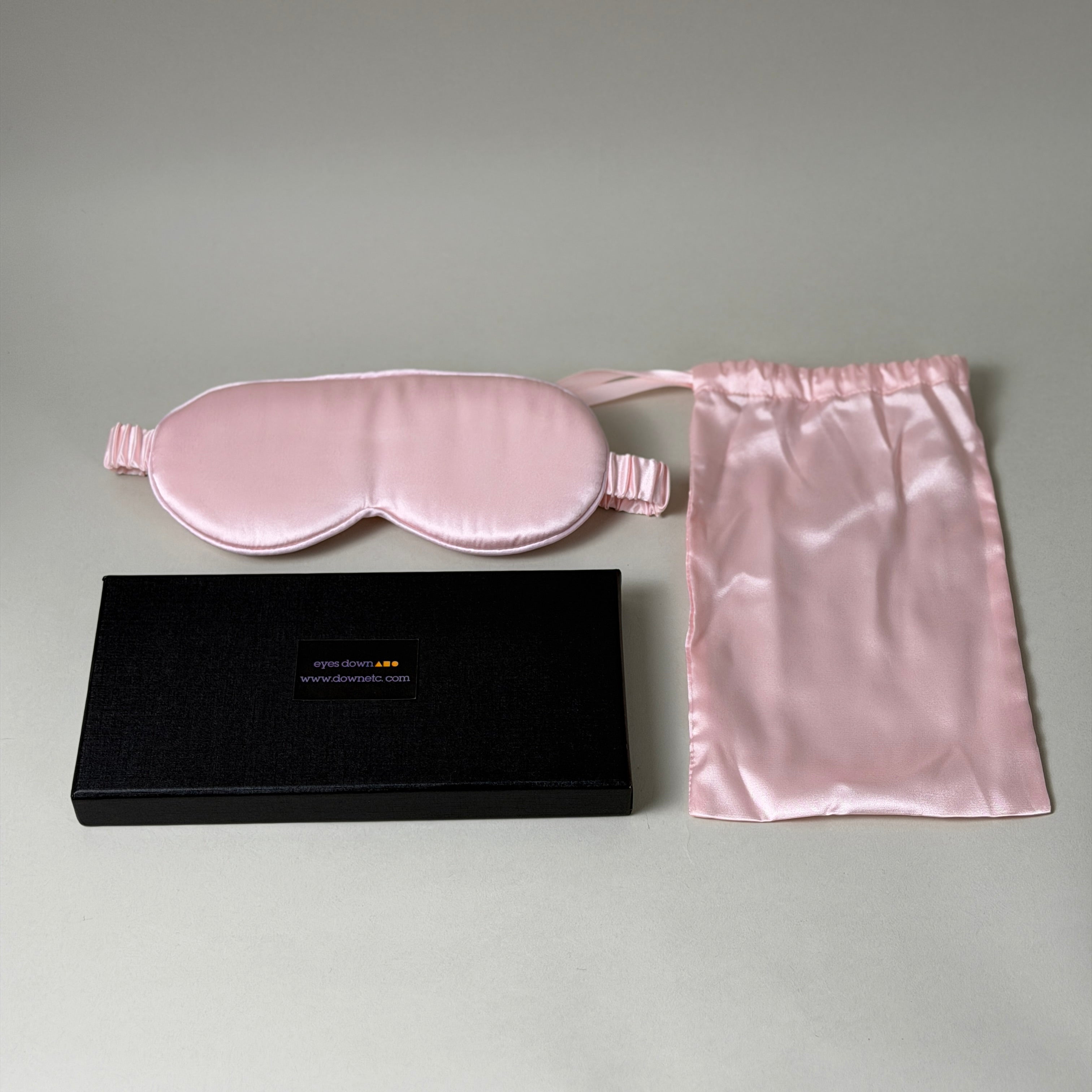 eyes down™ silk eye mask rose quartz