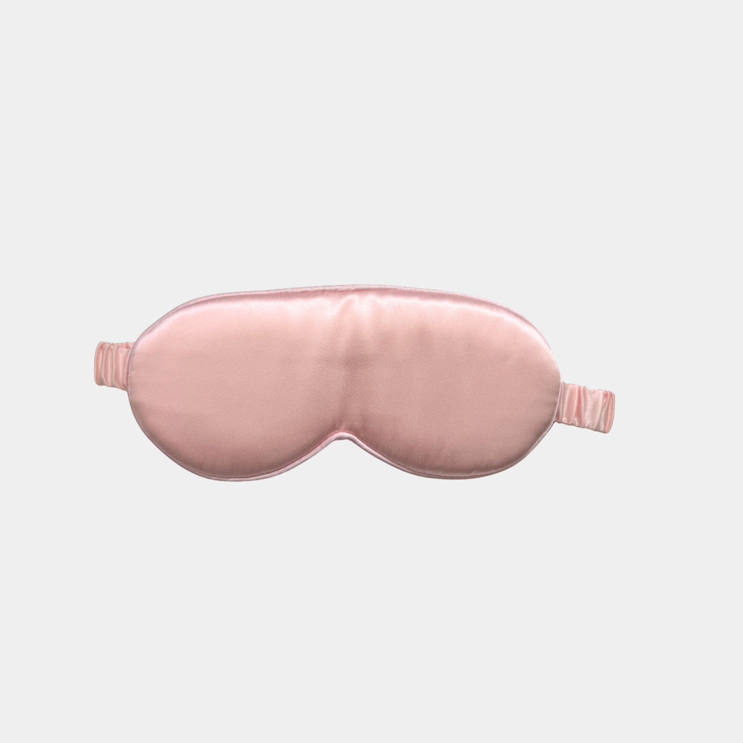 eyes down™ silk eye mask rose quartz