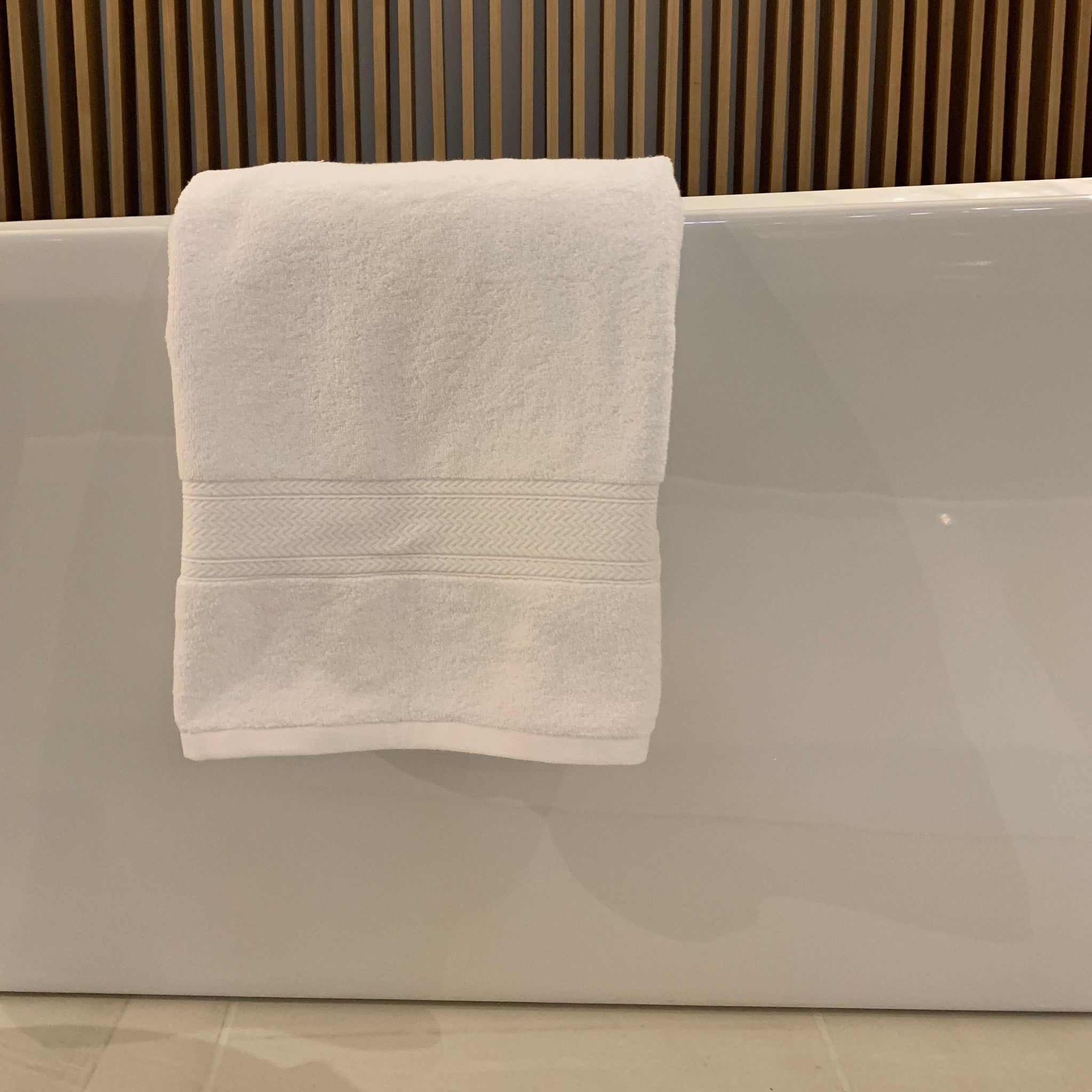 sahara 100% cotton dual core dobby border bath towels