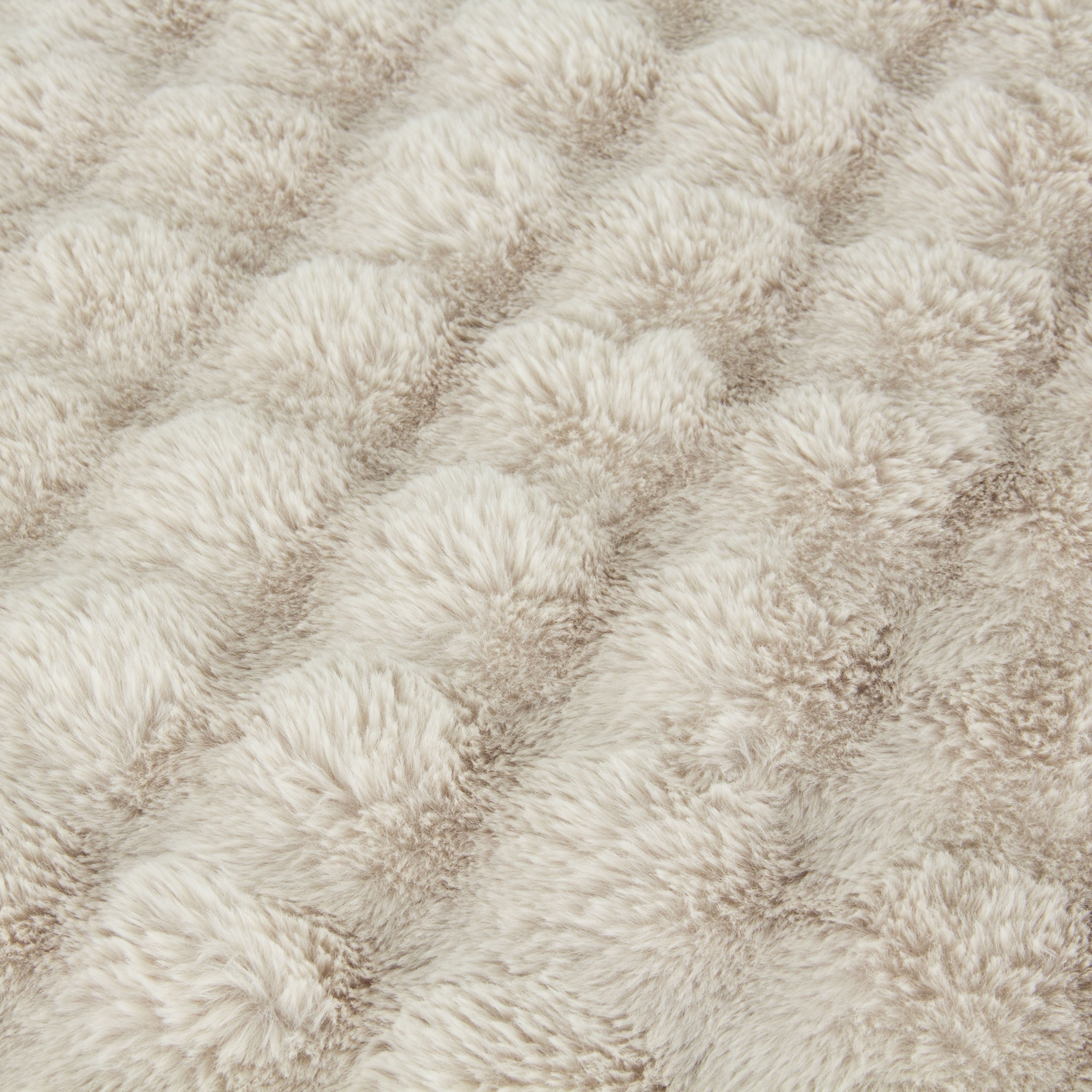 scotia sea faux fur luxe throw, white