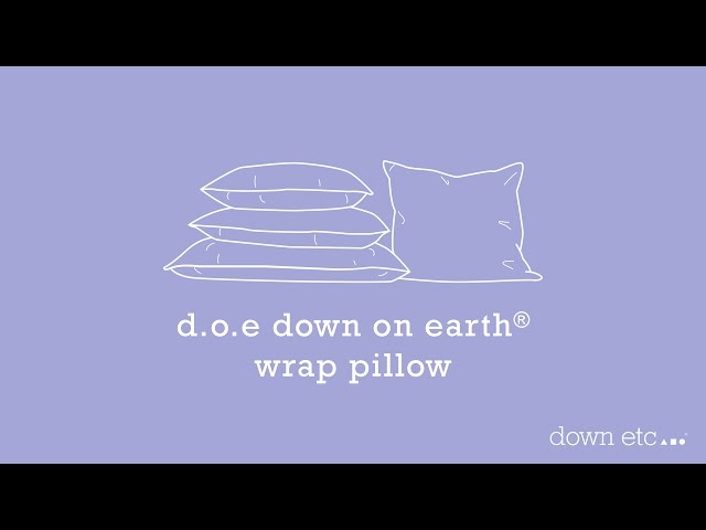 Down on Earth Rhapsody Wrap Down and Feather Pillow with Organic Cotton Ticking Video