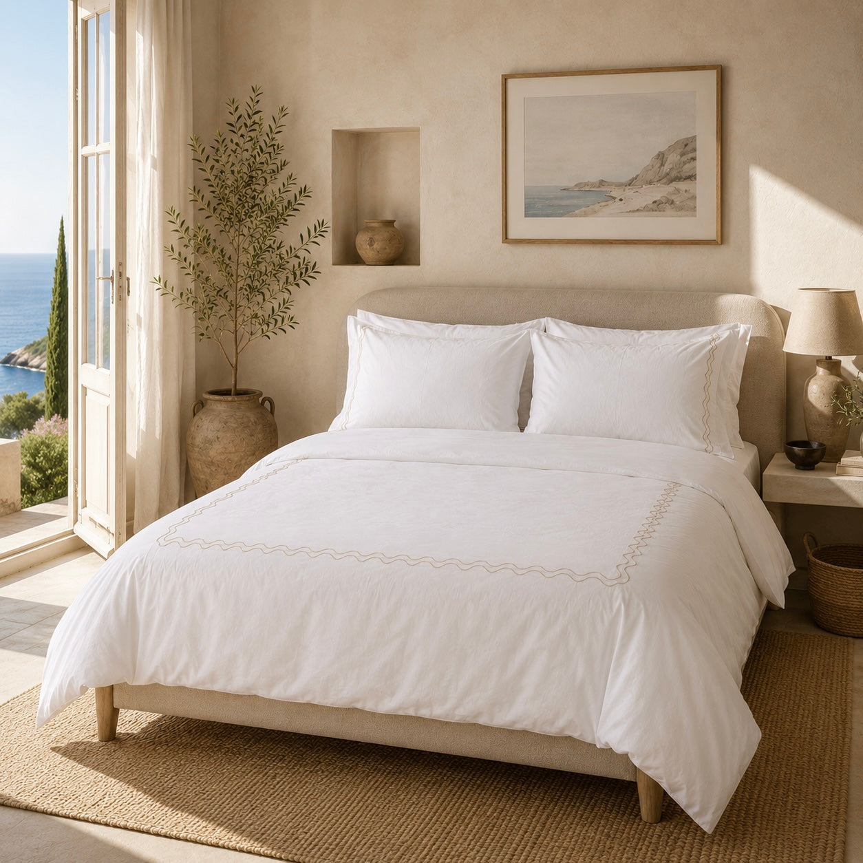 serenity scallop duvet covers