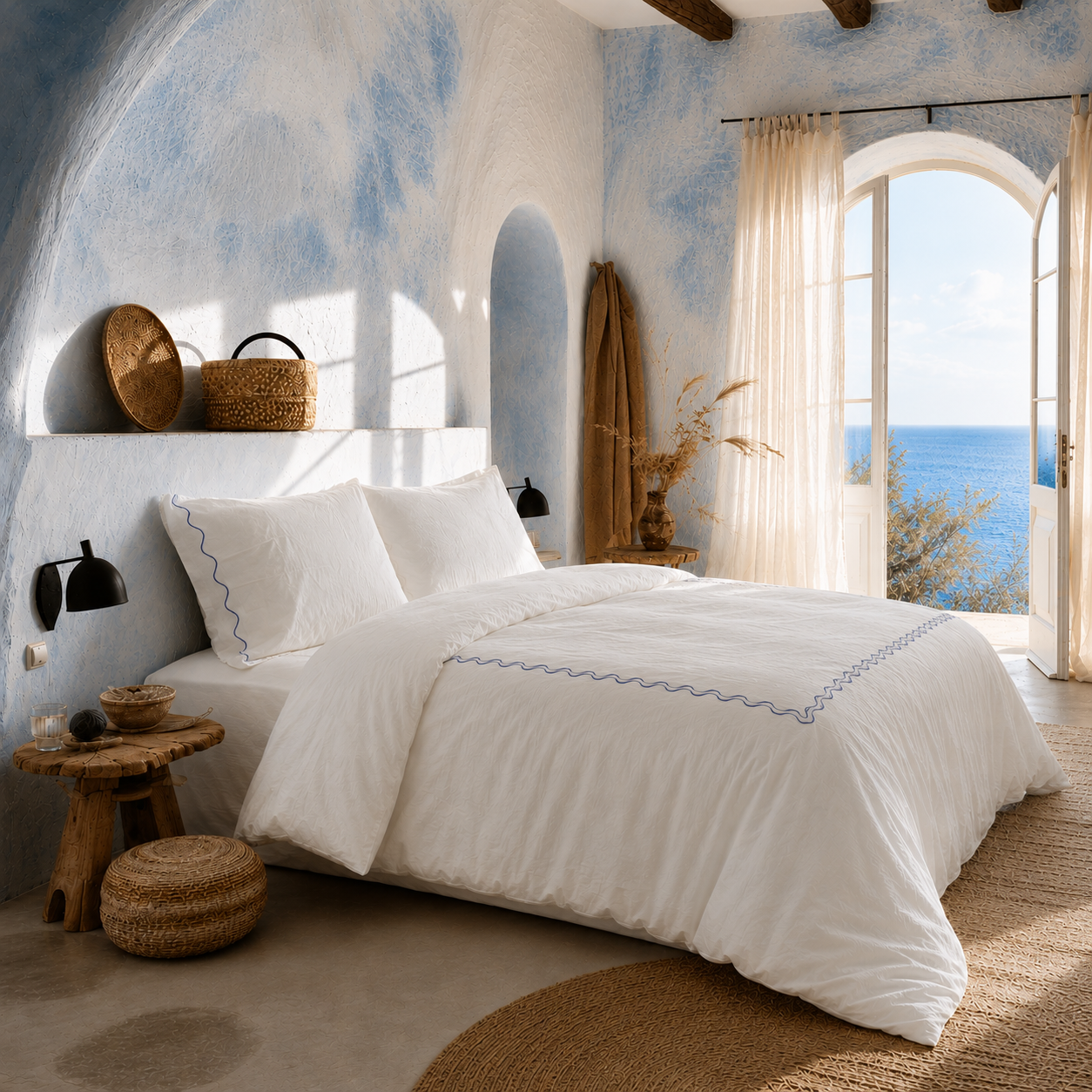 serenity scallop duvet covers