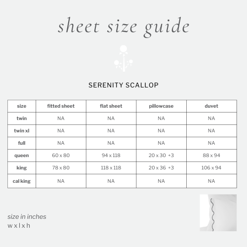 serenity scallop pillowcase sets