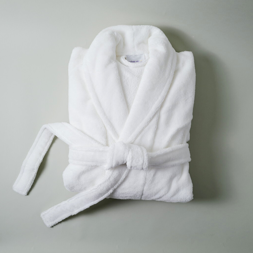 taurus mountain collection absorb8™ shawl collar robe, white