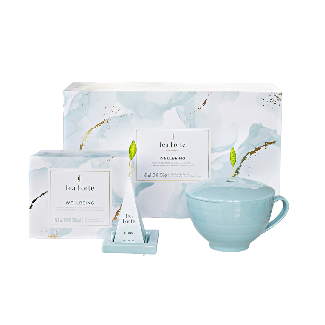 Japan Fine Porcelain + Sencha Tea Bag Gift Set (3 Humpback cup designs) |  Goenne