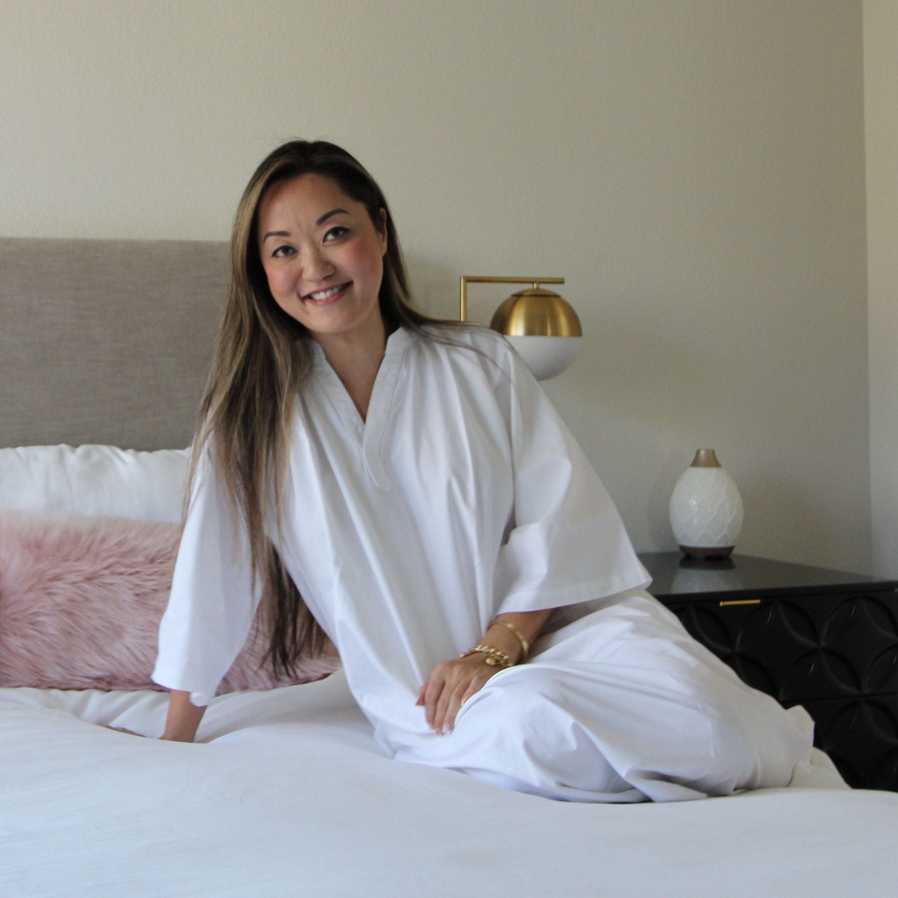 sheet pjams™ bamboo-cotton nightshirt with pockets