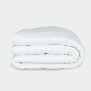 Essential Quilted Mattress Pad, Poly-Cotton, White
