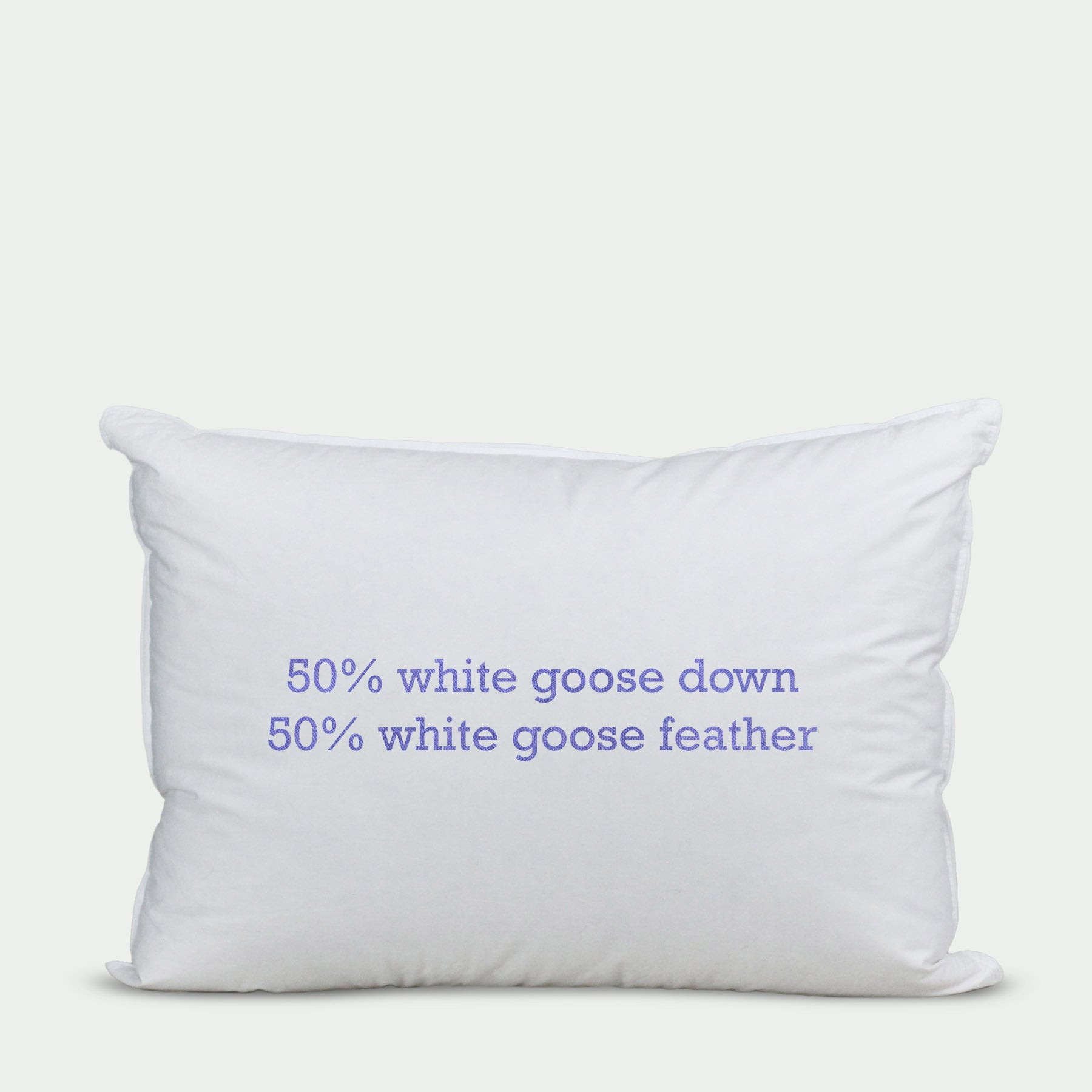 50%/50% white goose down and feather pillow