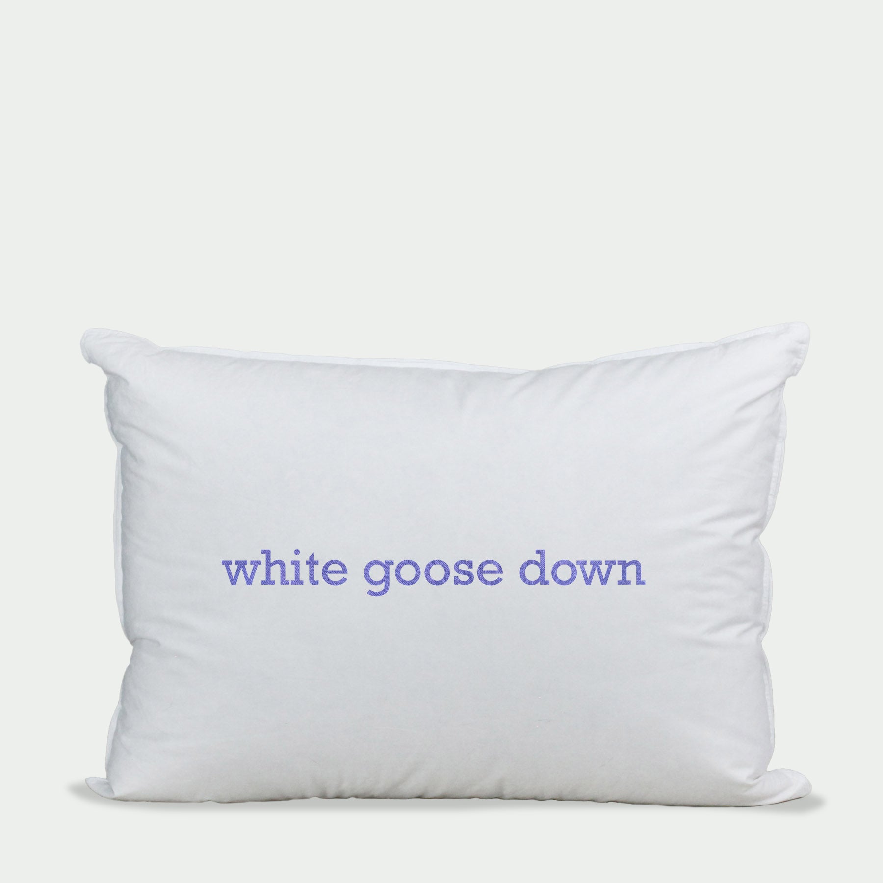 all white goose down pillow preassembled with pillow protector