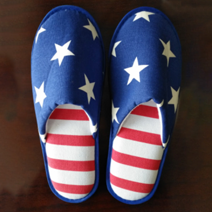 American Flag Slide Slippers, Unisex (4 Sets of 2)