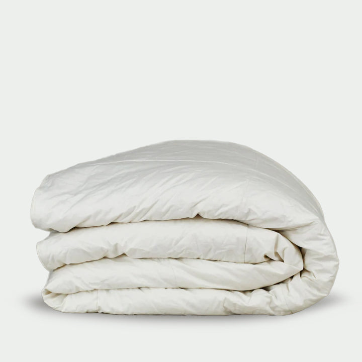 D.O.E.® All-Seasons-Weight White Goose Down Comforter with Organic Cotton Ticking