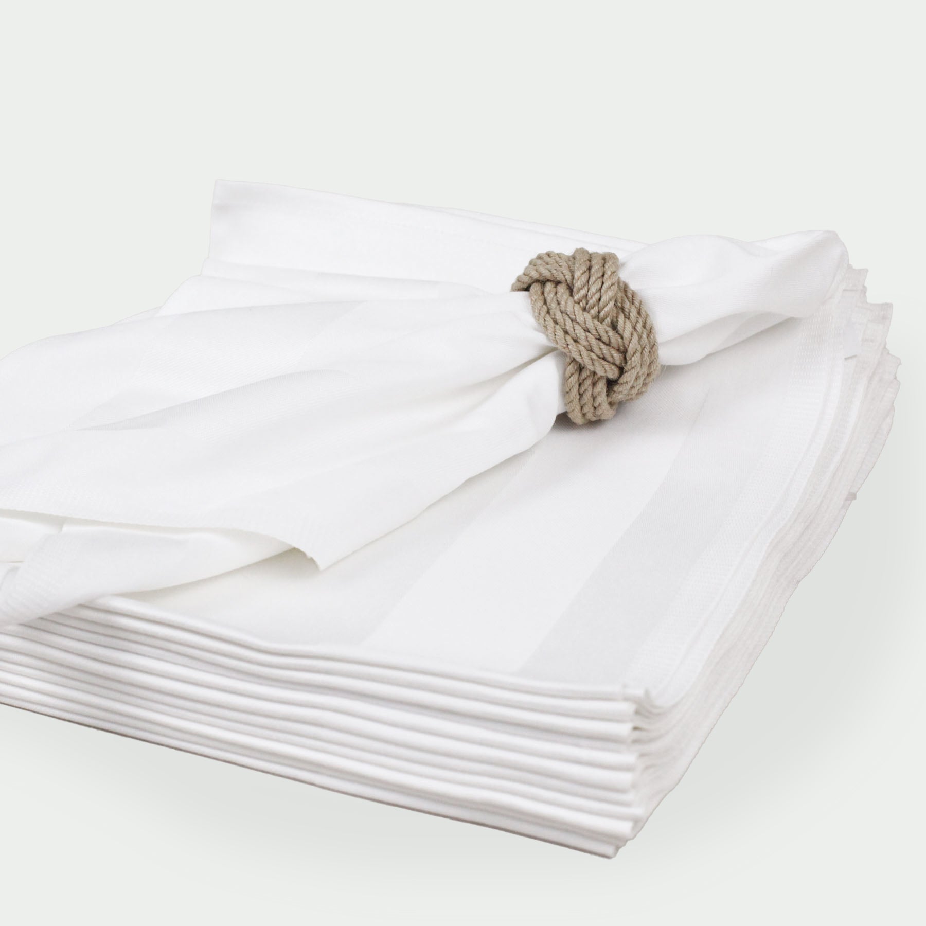Set of 6 Cotton Napkins with Satin Jacquard Stripe/ Table top/ Down etc –  Down Etc
