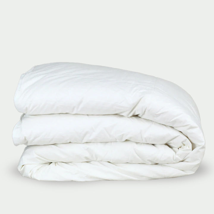 essential white goose down comforter, summer weight