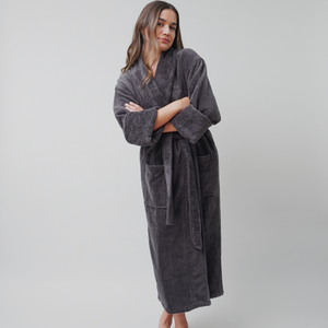 Taurus Mountain Collection Absorb8™ Shawl Collar Robe, Dark Grey