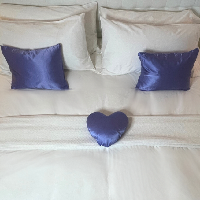 periwinkle down® heart pillow