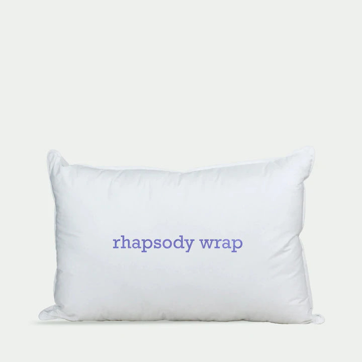 Rhapsody wrap white goose down and white goose feather pillow
