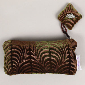 Tiara Silks® Tiger's Eye Pillowcase+Brown Velvet Travel Bag