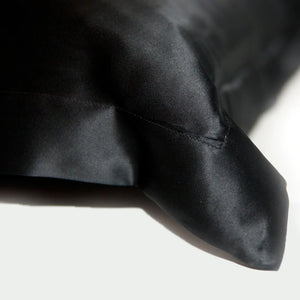 Tiara Silks® Onyx Pillowcase+Black Velvet Travel Bag