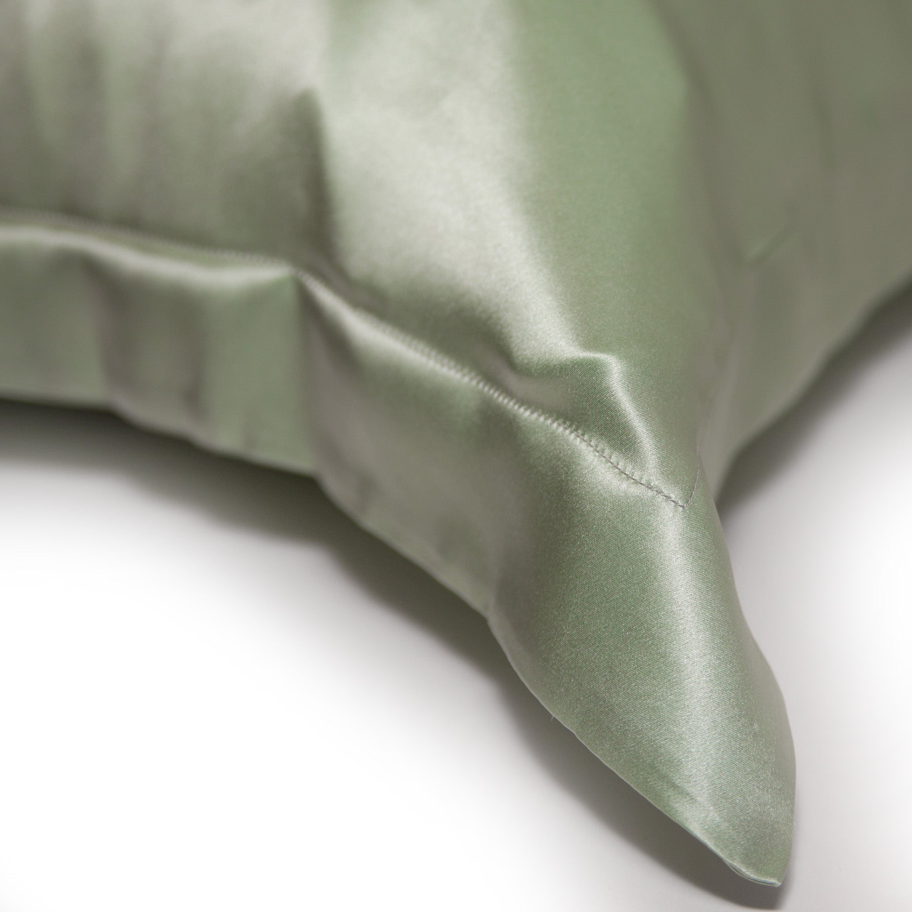 tiara silks® sage silk pillowcase+jade velvet travel bag