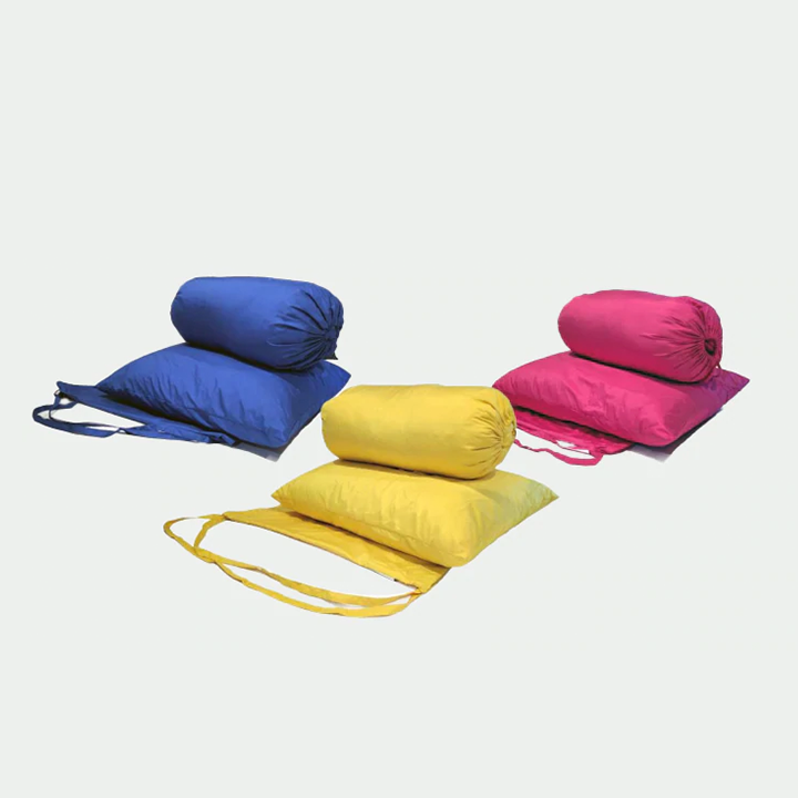 head heaven® travel pillow, pillowcase, and knapsack in colors