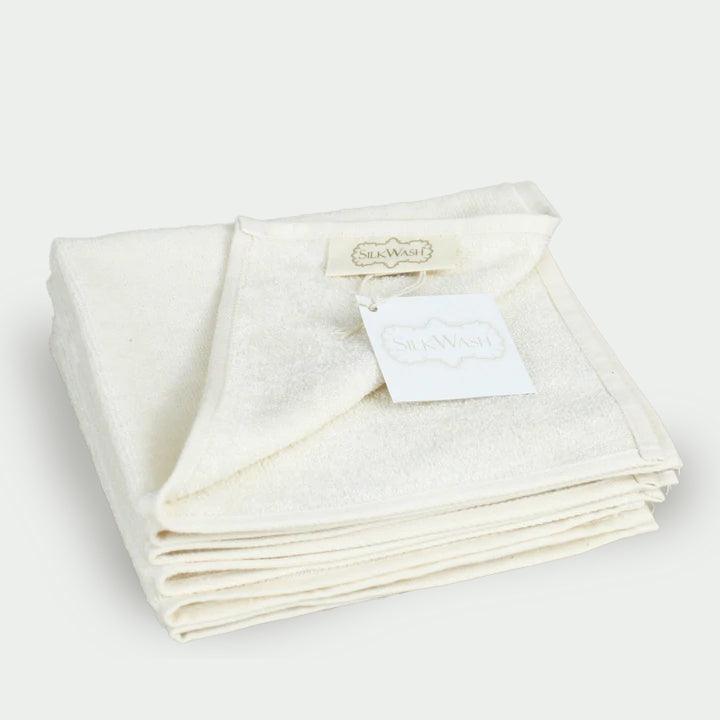 wash me tender™ silk and organic cotton towel set